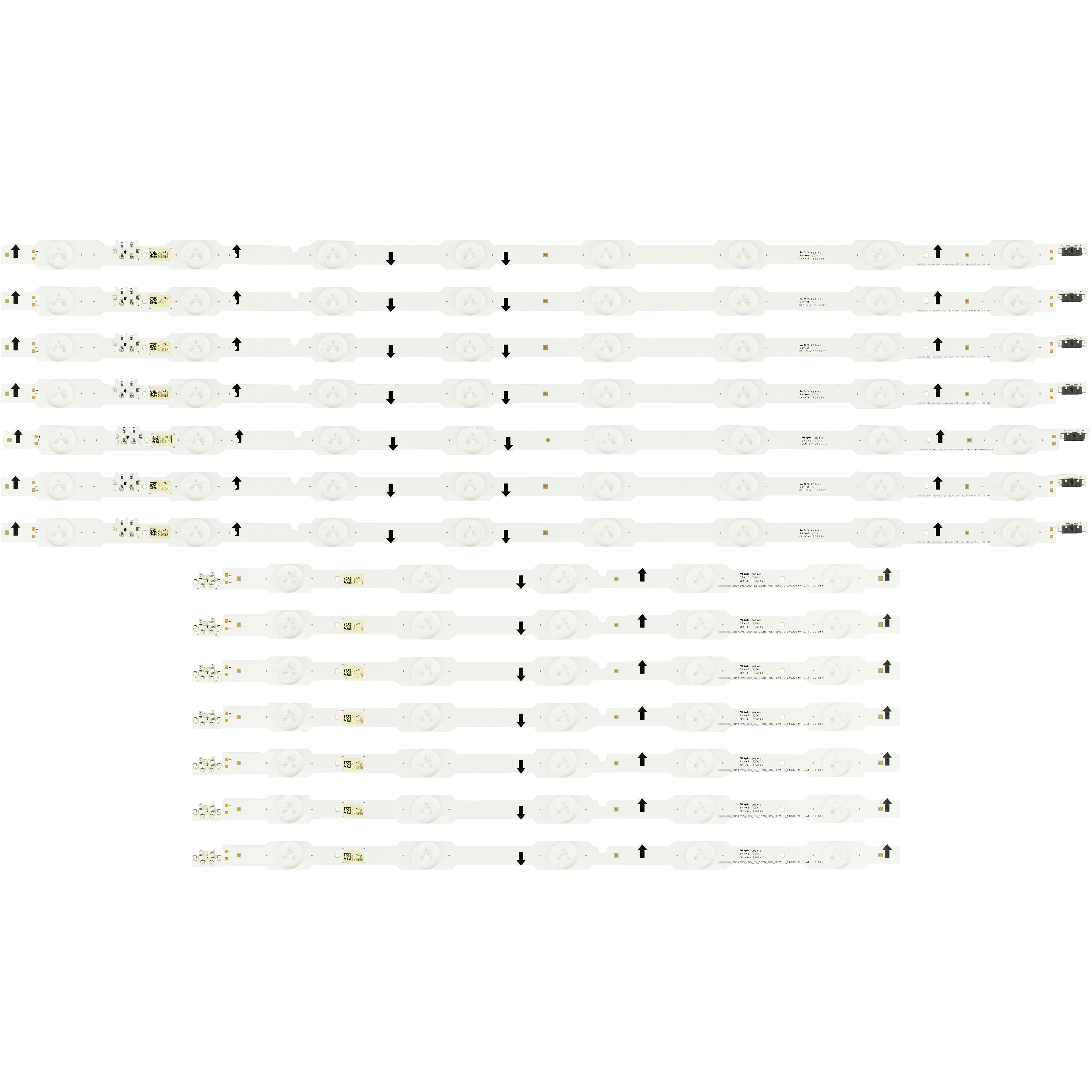 Новые 14 шт. светодиодная подсветка полосы для Samsung UE55HU6900 UN55HU6840F DUGE 550DCA R5 550DCB 2014SVS UHD
