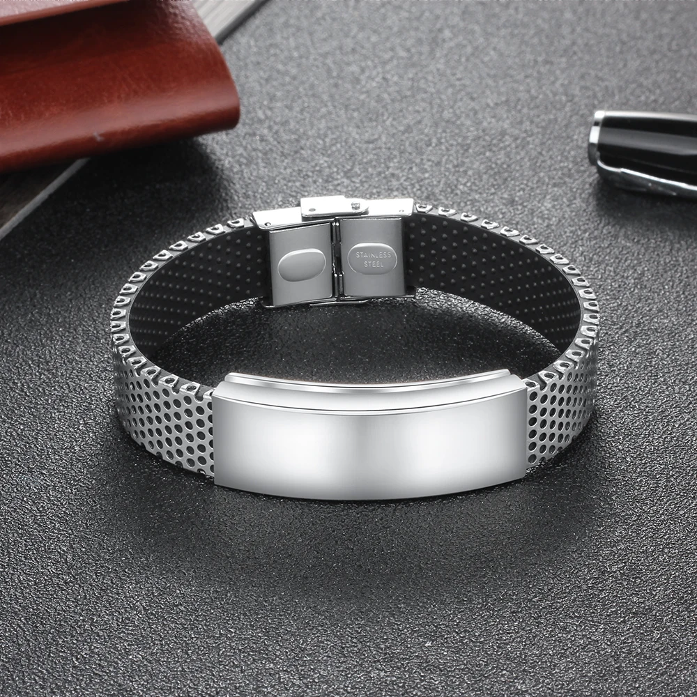 Personalized Custom Stainless Steel Medical Alert ID Bracelet Men's Stainless Steel Adjustable Emergency Tag Bangle Wristband
Personalized Custom Stainless Steel Medical Alert ID Bracelet Men's Stainless Steel Adjustable Emergency Tag Bangle Wristband