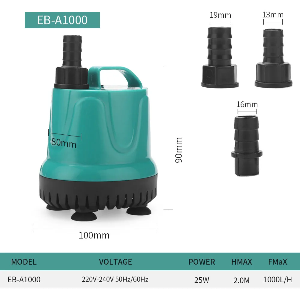 Погружной насос для фонтана 3 Вт 8 18 25 бесшумная помпа фильтрования пруда