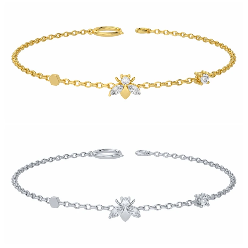 CANNER Bracelets 925 Silver Cute Bee Bracelet Hand Rope Adjustable Bracelets for Women Wholesale Pulseras Plata original 925
CANNER Bracelets 925 Silver Cute Bee Bracelet Hand Rope Adjustable Bracelets for Women Wholesale Pulseras Plata original 925