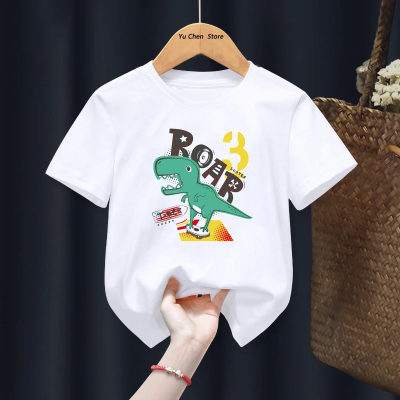 2021 Jurassic Cretaceous Dinosaur Boys' and Girls' T-shirt Summer Cute Aesthetic Children's Wear 1-10 Years Old Short Sleeve
2021 Jurassic Cretaceous Dinosaur Boys' and Girls' T-shirt Summer Cute Aesthetic Children's Wear 1-10 Years Old Short Sleeve