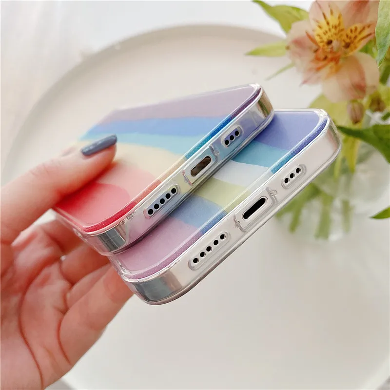 Rainbow Gradient Clear Case For iPhone 12 11 Pro Max X XS MAX XR TPU Soft Silicone Liquid Back Cover For iPhone 8 7 Plus SE 2020
Rainbow Gradient Clear Case For iPhone 12 11 Pro Max X XS MAX XR TPU Soft Silicone Liquid Back Cover For iPhone 8 7 Plus SE 2020