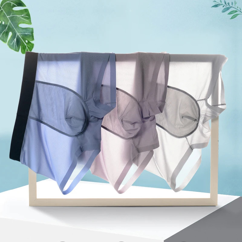 6 шт./лот Прямая продажа с фабрики High End Ice Silk Бесшовные Мужские трусы боксеры Обувь