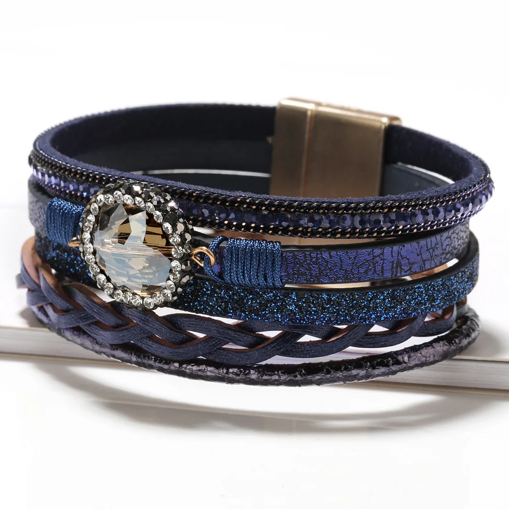 European And American Hot Selling National Trend Multi-layer Hand Woven Natural Crystal Couple Jewelry Bracelet Female
European And American Hot Selling National Trend Multi-layer Hand Woven Natural Crystal Couple Jewelry Bracelet Female
