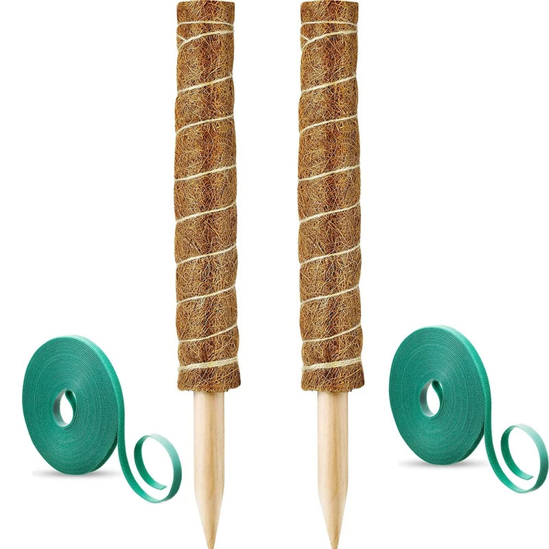 2 Pcs Coir Moss Totem Pole Plant Support Stakes for Indoor Climbing Plants Support with 13 Feet Garden Support Ties 
2 Pcs Coir Moss Totem Pole Plant Support Stakes for Indoor Climbing Plants Support with 13 Feet Garden Support Ties