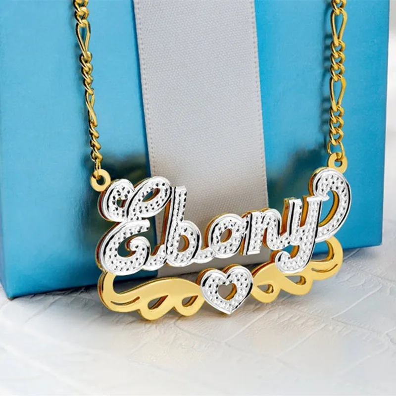 Ожерелье с именем VishowCo на заказ, персонализированное ожерелье из нержавеющей стали с двойной 3D табличкой с именем сердца, золотистый чокер ...
Ожерелье с именем VishowCo на заказ, персонализированное ожерелье из нержавеющей стали с двойной 3D табличкой с именем сердца, золотистый чокер ...