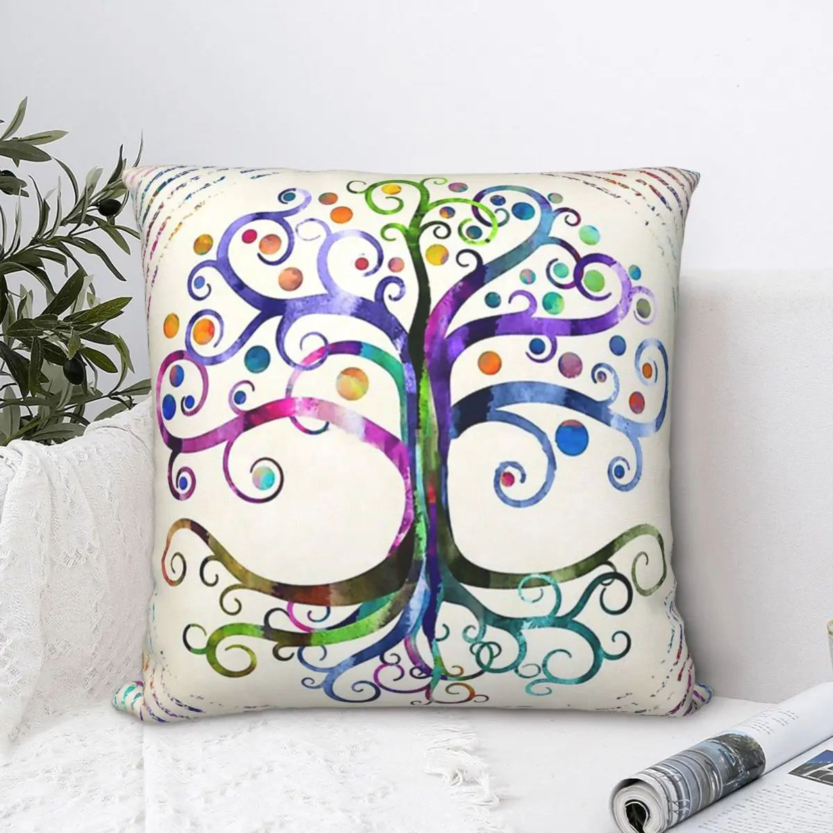 Watercolor Tree Of Life Polyester Cushion Cover Viking Norse Mythology For Home Office Decorative Kawaii Coussincase
Watercolor Tree Of Life Polyester Cushion Cover Viking Norse Mythology For Home Office Decorative Kawaii Coussincase
