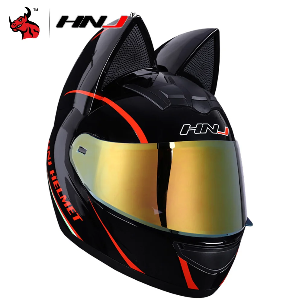 HNJ Motorcycle Helmet Men Women Casco Moto Moto Ear Helmet Personality Full Face Motor Helmet Motocross Capacete Casque Black
HNJ Motorcycle Helmet Men Women Casco Moto Moto Ear Helmet Personality Full Face Motor Helmet Motocross Capacete Casque Black
