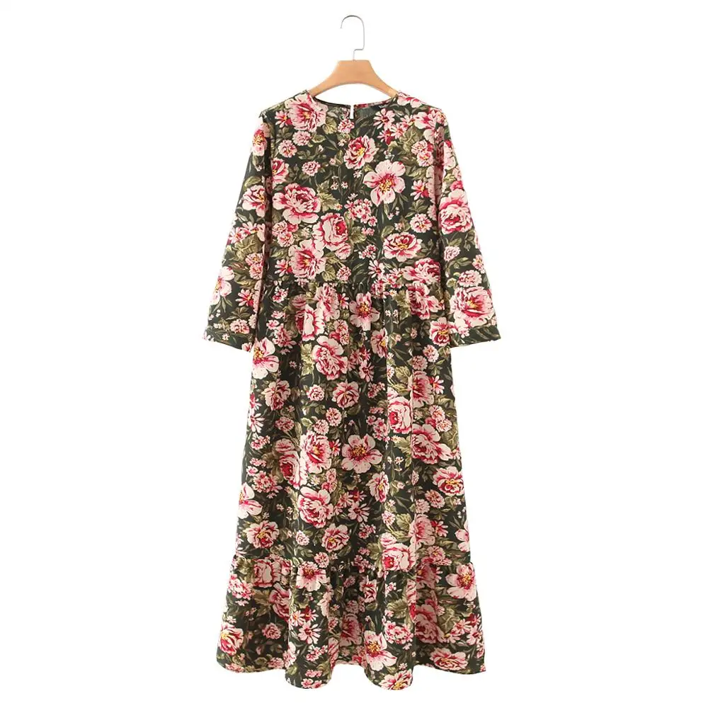 Women Autumn Casual Boho Pleated Straight Dresses 3/4 Sleeve Ruffles Hem Polka Dot Print Basic Chic Ankle Long Dress Vestidos XL
Women Autumn Casual Boho Pleated Straight Dresses 3/4 Sleeve Ruffles Hem Polka Dot Print Basic Chic Ankle Long Dress Vestidos XL