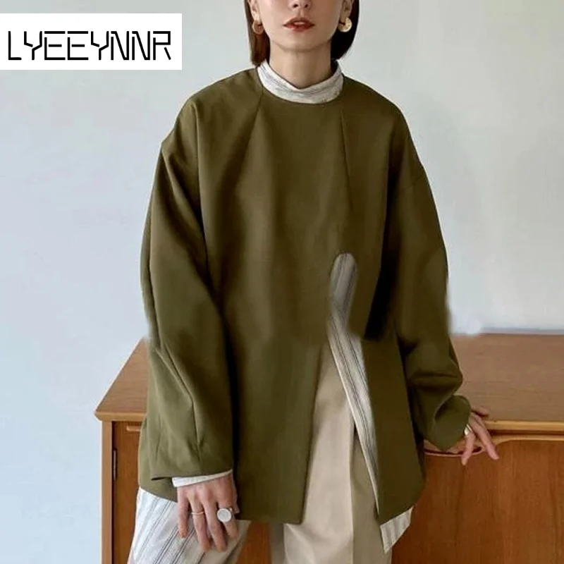 Split Design O Neck Sweatshirt Women Long Sleeve Casual Harajuku Solid Color Vintage Hoodies New Fashion Japan Style Chic Tops 
Split Design O Neck Sweatshirt Women Long Sleeve Casual Harajuku Solid Color Vintage Hoodies New Fashion Japan Style Chic Tops