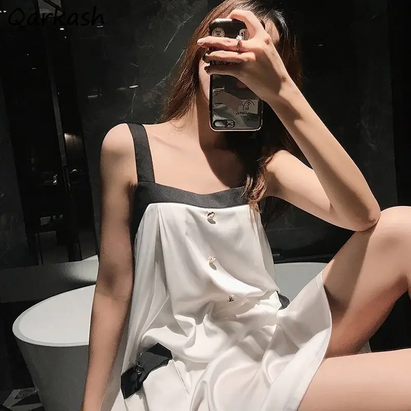 Nightgowns Women Summer Ladies Homewear Sleeveless Fashion Patchwork Cute Girls Loose Simple Korean Style Hot Sale Daily Chic
Nightgowns Women Summer Ladies Homewear Sleeveless Fashion Patchwork Cute Girls Loose Simple Korean Style Hot Sale Daily Chic