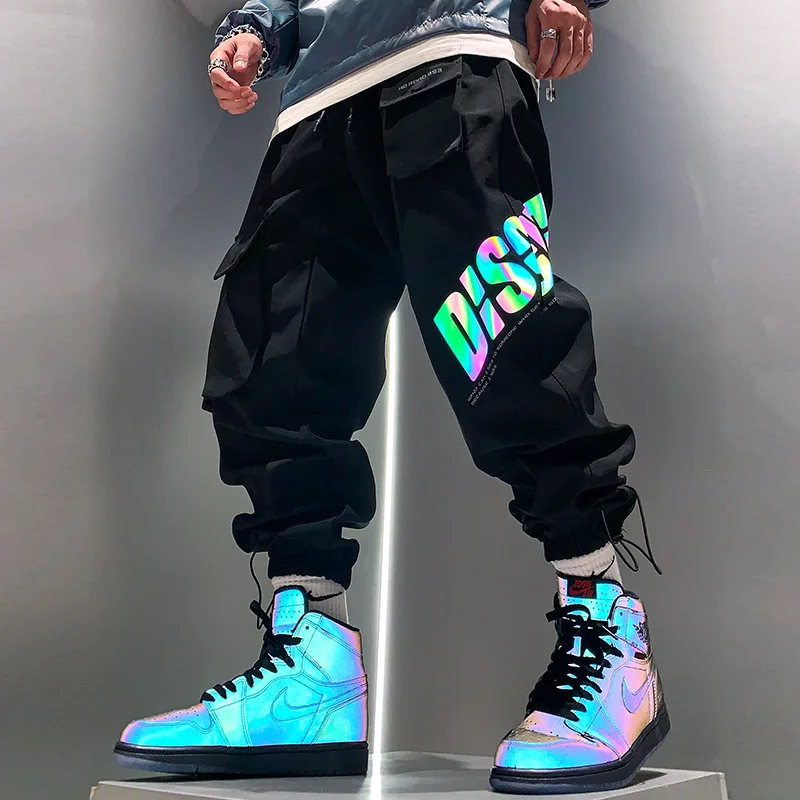 Hip Hop Reflective Letters Cargo Pants Casual Baggy Jogging Mens Clothes Streetwear Harem Pants Oversize Cargo Trousers 5XL
Hip Hop Reflective Letters Cargo Pants Casual Baggy Jogging Mens Clothes Streetwear Harem Pants Oversize Cargo Trousers 5XL