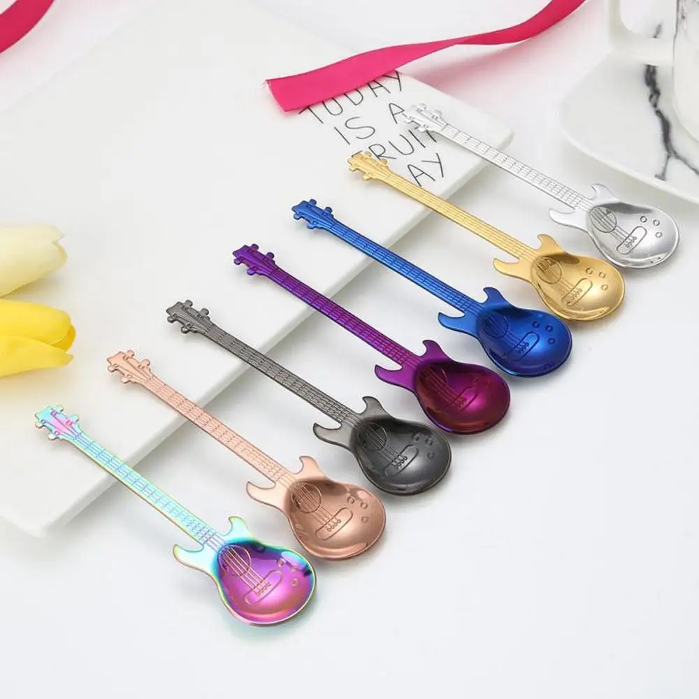 7PCS New Creative Stainless Steel Coffee Spoons Guitar Spoon Milk Coffee Spoon Ice Cream Candy Tea Spoon Gift Spoon
7PCS New Creative Stainless Steel Coffee Spoons Guitar Spoon Milk Coffee Spoon Ice Cream Candy Tea Spoon Gift Spoon