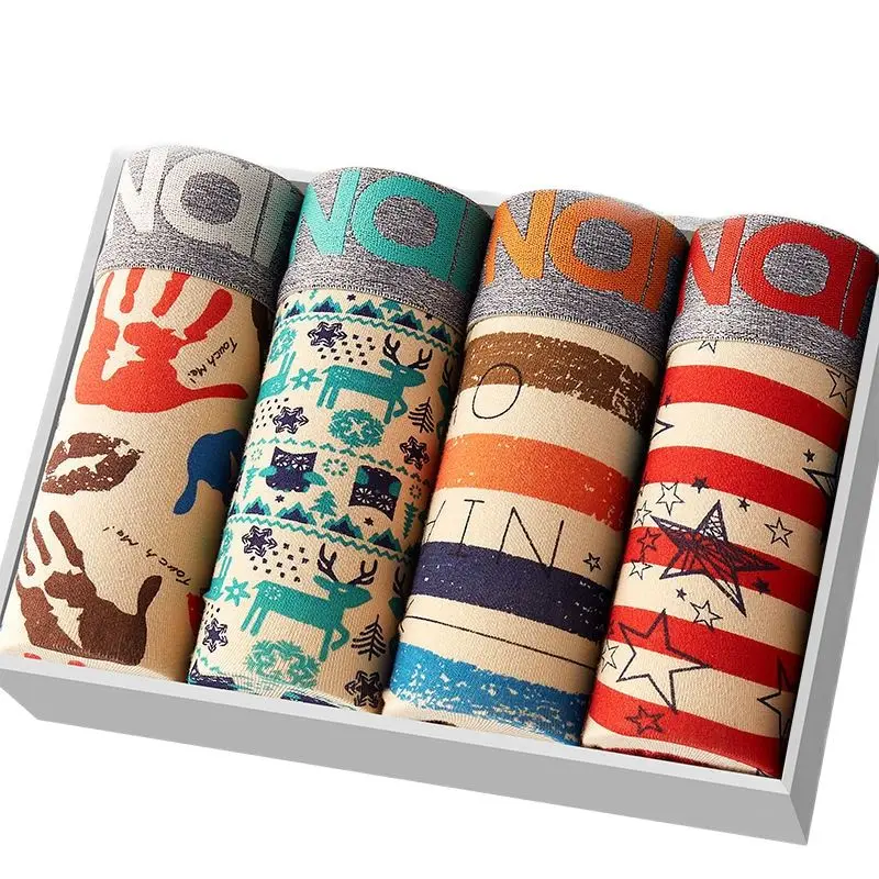 4pcs/lot Sexy Men Boxer Male Underwear Boxer Breathable Men Boxers Print Underpants Comfortable Man Panties Ropa Interior Hombre
4pcs/lot Sexy Men Boxer Male Underwear Boxer Breathable Men Boxers Print Underpants Comfortable Man Panties Ropa Interior Hombre