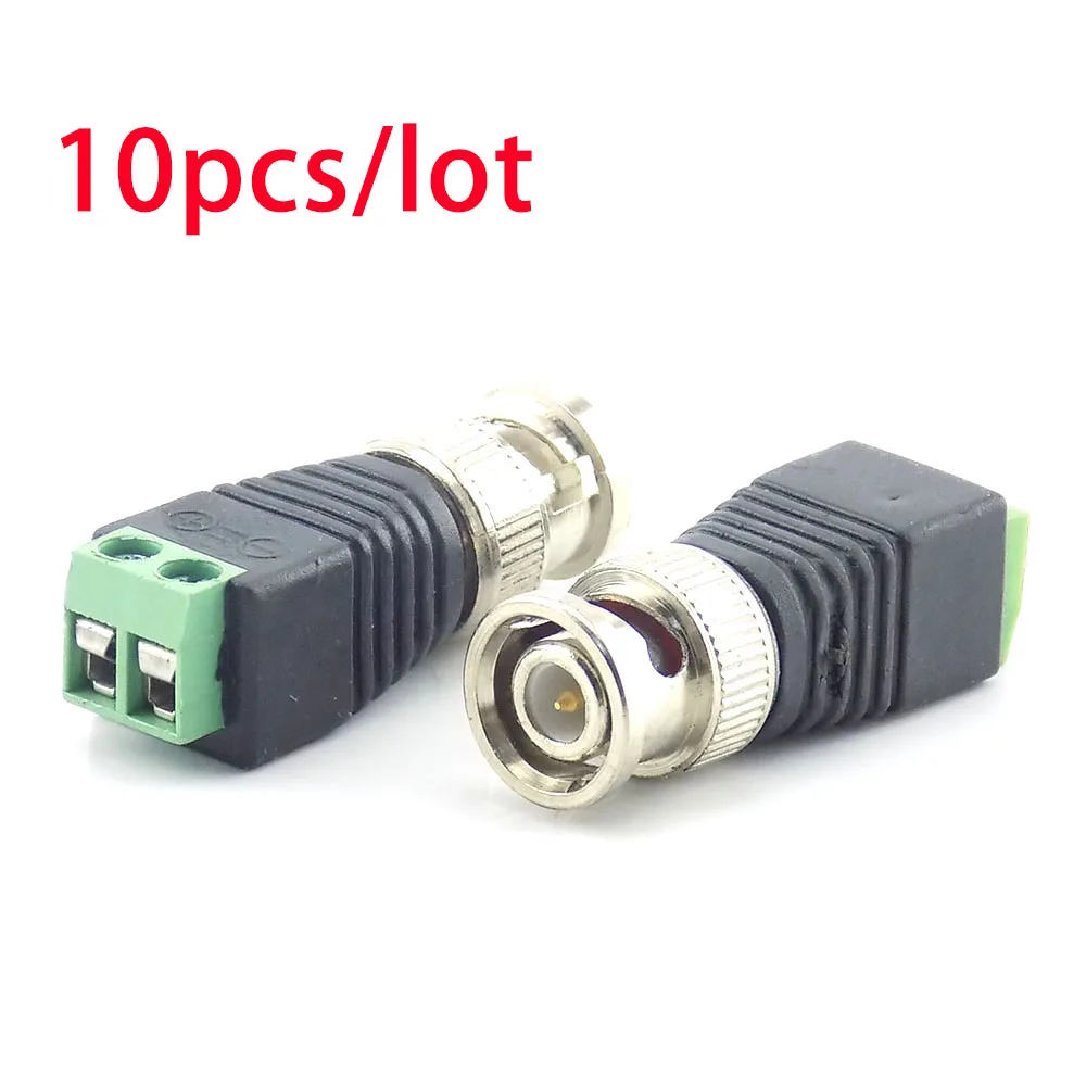 A7 10PCS BNC Connector Male Plug Jack Adapter Video Balun Converter for Led Strip Light Camera Power Cables Connectors 5.2*2.1mm
A7 10PCS BNC Connector Male Plug Jack Adapter Video Balun Converter for Led Strip Light Camera Power Cables Connectors 5.2*2.1mm