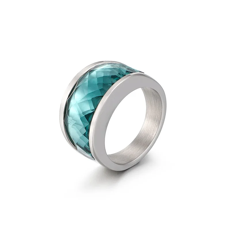Wholesale Blue Crystal Glass Titanium Steel Rings Accessories Jewel Ring Fashion Jewelry Valentine Lover Female Party
Wholesale Blue Crystal Glass Titanium Steel Rings Accessories Jewel Ring Fashion Jewelry Valentine Lover Female Party