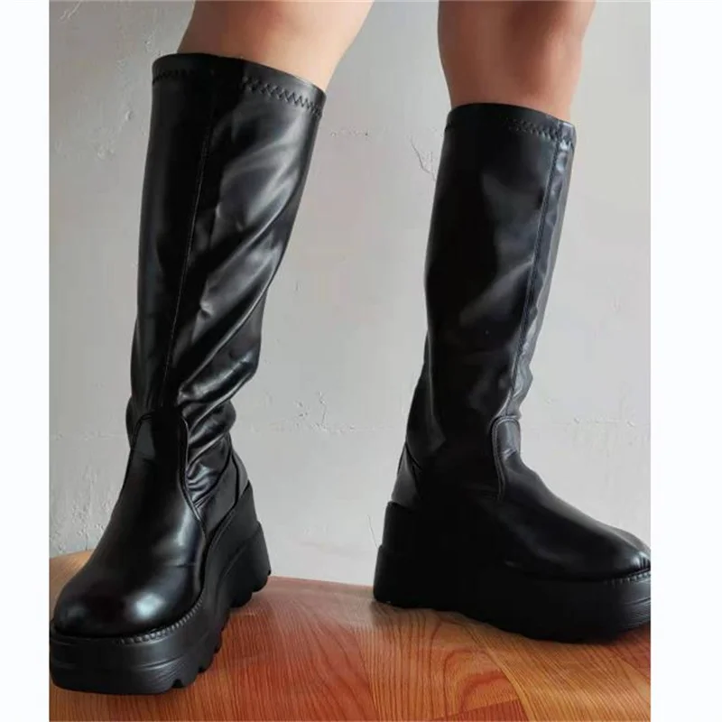 Big Size 35-43 Brand Design Ladies High Platform Boots Fashion Zip High Heels Boots Women 2020 Wedges Shoes Woman
Big Size 35-43 Brand Design Ladies High Platform Boots Fashion Zip High Heels Boots Women 2020 Wedges Shoes Woman