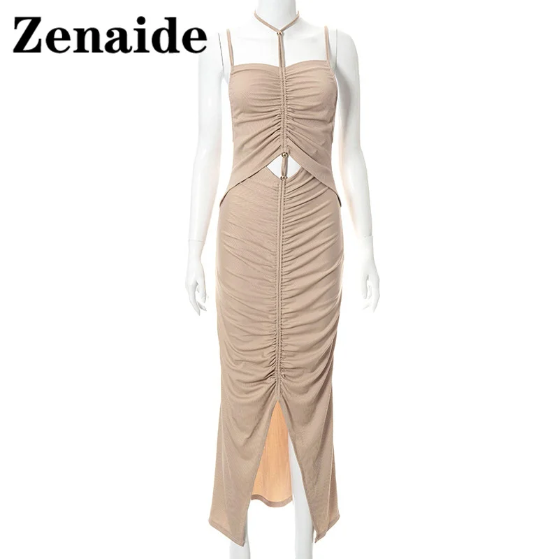 Zenaide Fashion Spaghetti Strap Bodycon Party Dress Cut Out Sexy Backless Halter Neck Off Shoulder Maxi Women Dresses Y2K Summer
Zenaide Fashion Spaghetti Strap Bodycon Party Dress Cut Out Sexy Backless Halter Neck Off Shoulder Maxi Women Dresses Y2K Summer