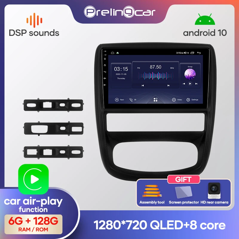 Автомагнитола Prelingcar 2 Din Android 10 мультимедийный видеоплеер GPS-навигация для Renault Duster