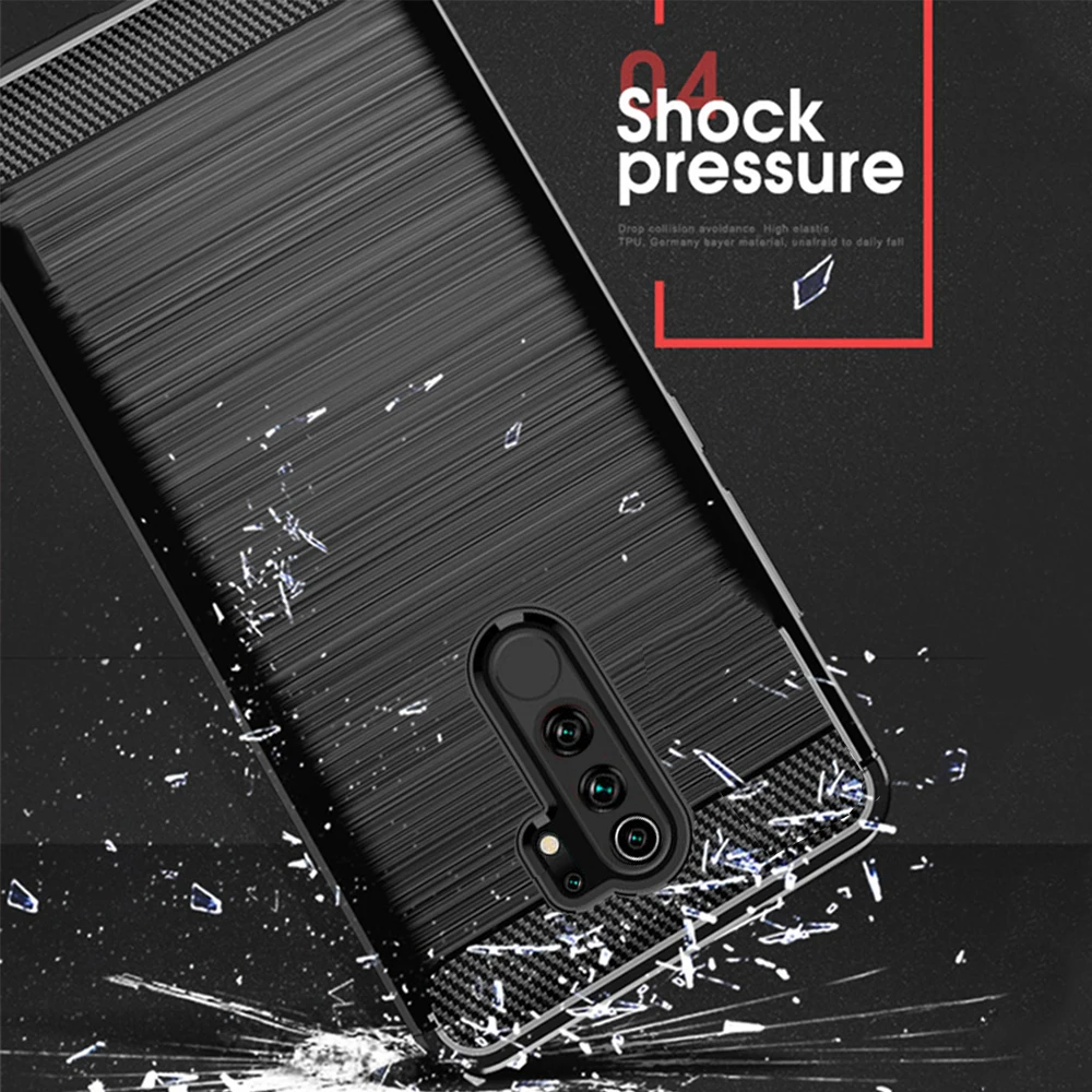 Чехлы для Xiaomi Redmi Note 8 Pro чехол из углеродного волокна 360 полный защитный телефона