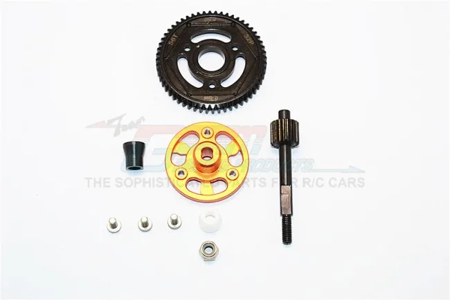 GPM ALUMINIUM SPUR GEAR ADAPTER+STEEL GEAR 56T For AXIAL SMT10 GRAVE DIGGER AX90055 RC Upgrade 
GPM ALUMINIUM SPUR GEAR ADAPTER+STEEL GEAR 56T For AXIAL SMT10 GRAVE DIGGER AX90055 RC Upgrade