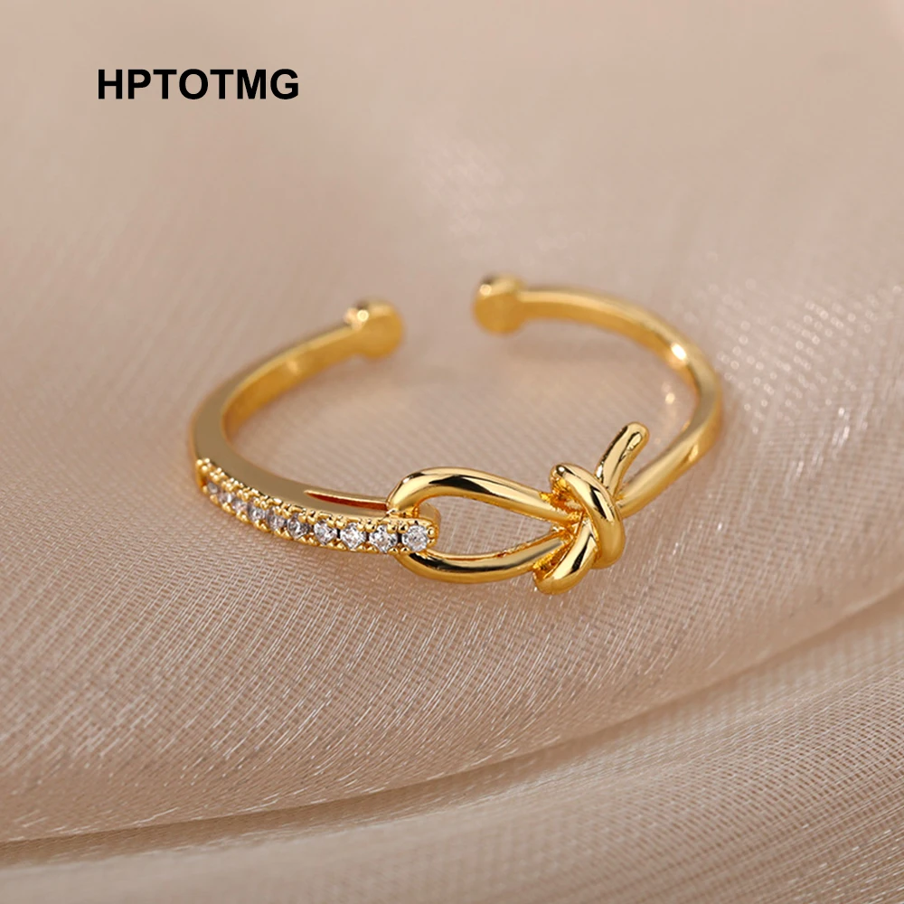 Aesthetic Zircon Bowknot Gold Adjustable Open Rings for Women Vintage Metal Punk Wedding Rings 2021 Trend Jewelry Gifts anillos
Aesthetic Zircon Bowknot Gold Adjustable Open Rings for Women Vintage Metal Punk Wedding Rings 2021 Trend Jewelry Gifts anillos