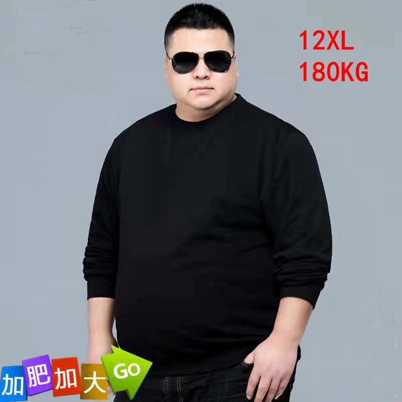 Мужская большая футболка 12xl 180 кг размера плюс 7XL 8xl 9xl 10xl 11xl зимняя Свободная