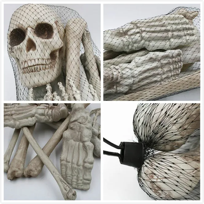 17PCS/SET Skull Skeleton Halloween Decoration Prop Plastic Lifelike Skull Bones Toys Collect for Halloween Haunted House Party
17PCS/SET Skull Skeleton Halloween Decoration Prop Plastic Lifelike Skull Bones Toys Collect for Halloween Haunted House Party