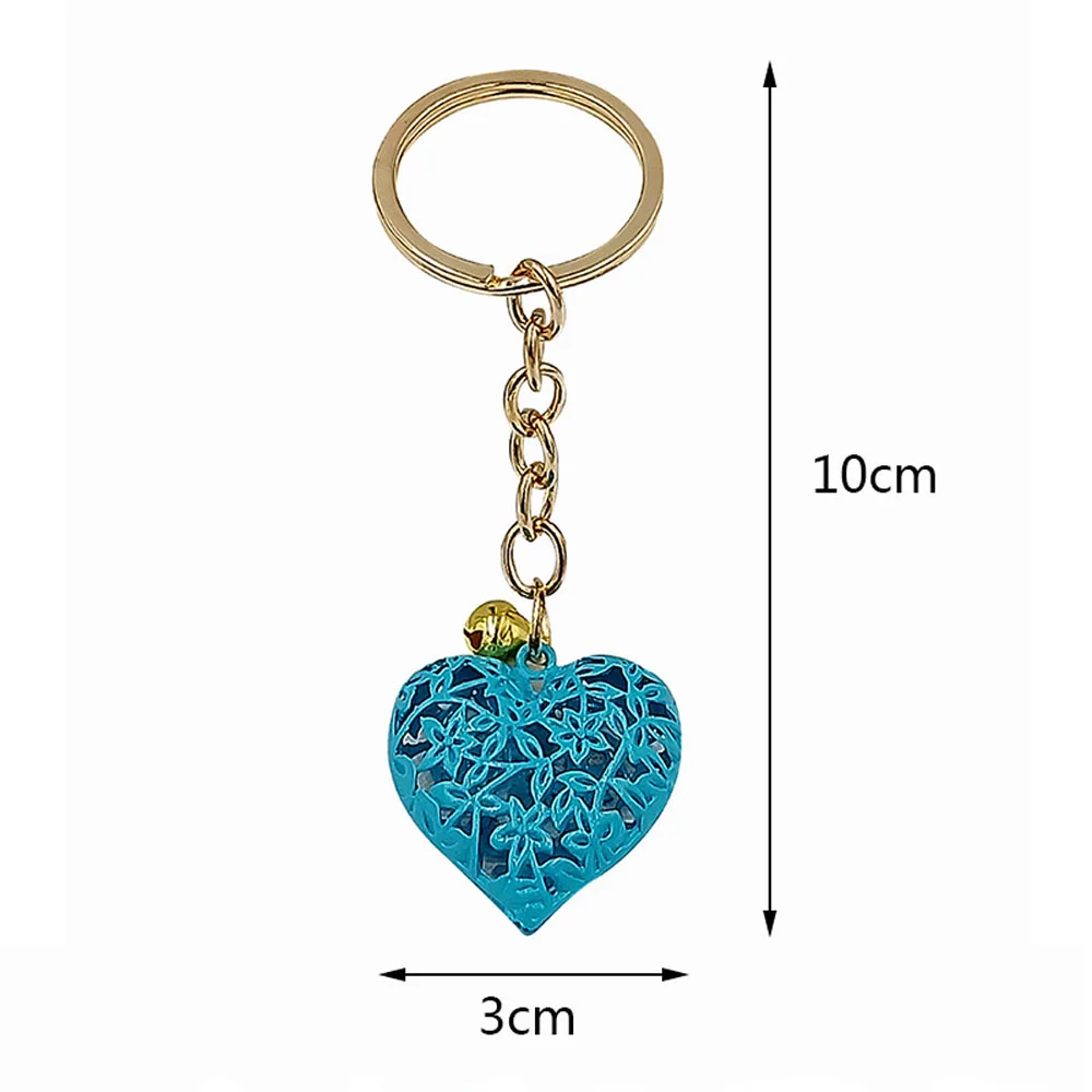 Fashion Metal Hollow Heart Key Chain Colorful Heart Metal Key Rings School Bag Pendant With Bell
Fashion Metal Hollow Heart Key Chain Colorful Heart Metal Key Rings School Bag Pendant With Bell