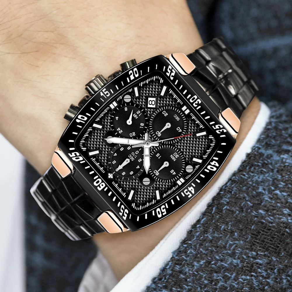 WWOOR New Chronograph Mens Watches Luxury Sports Military Quartz Wrist Watch Black Stainless Steel Waterproof Clock Reloj Hombre
WWOOR New Chronograph Mens Watches Luxury Sports Military Quartz Wrist Watch Black Stainless Steel Waterproof Clock Reloj Hombre