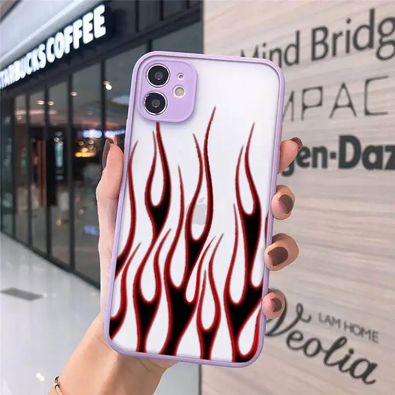 Fashion Red Flames Fitted Phone Case Matte Transparent for iPhone 7 8 11 12 s mini pro X XS XR MAX Plus cover funda
Fashion Red Flames Fitted Phone Case Matte Transparent for iPhone 7 8 11 12 s mini pro X XS XR MAX Plus cover funda