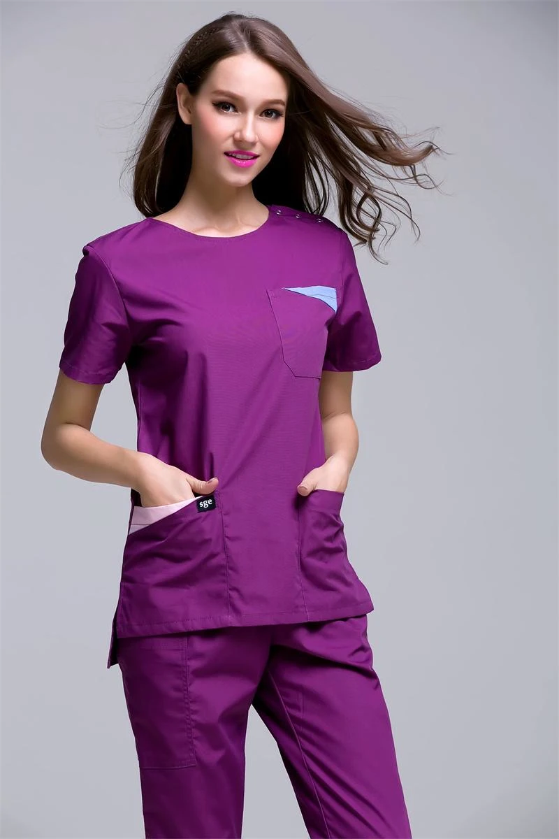 Round Neck Fancy Pocket Design Women's Summer Short Sleeve Dental Clinic Uniforms Set Shoulder Seam Openable
Round Neck Fancy Pocket Design Women's Summer Short Sleeve Dental Clinic Uniforms Set Shoulder Seam Openable