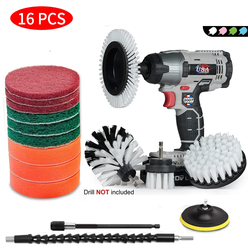 Набор Щеток Для Чистки электрической дрели, комплект из 16 чистящих щеток для ванной комнаты с длинным наконечником
Набор Щеток Для Чистки электрической дрели, комплект из 16 чистящих щеток для ванной комнаты с длинным наконечником