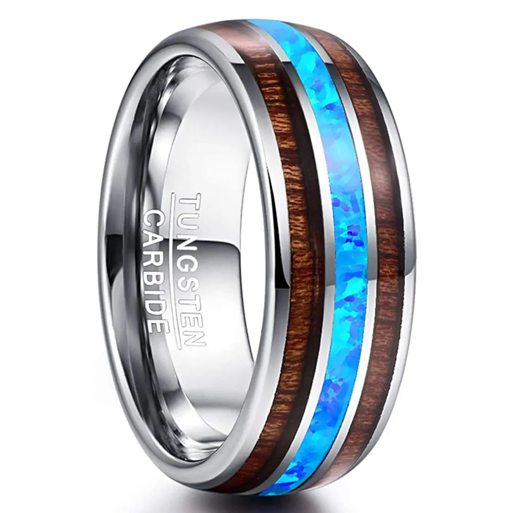 Fashion Men's 8mm Dome Steel Inlaid with Two Abalone Shells & Blue Imitation Opal Stainless Steel Ring Comfort Fit Size 6-13
Fashion Men's 8mm Dome Steel Inlaid with Two Abalone Shells & Blue Imitation Opal Stainless Steel Ring Comfort Fit Size 6-13