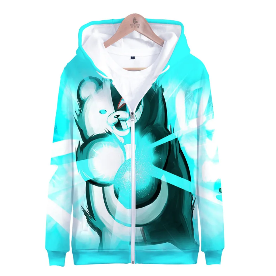 Danganronpa Zipper Hoodies Coat Monokuma Bear Cartoon Hoodies Harajuku Fashion Zipper Jacket Hooded Men Women Autumn Sweatshirt
Danganronpa Zipper Hoodies Coat Monokuma Bear Cartoon Hoodies Harajuku Fashion Zipper Jacket Hooded Men Women Autumn Sweatshirt