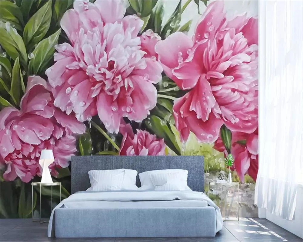 wellyu Custom large wallpaper Nordic hand-painted peony flower bedroom sofa background wall painting home 3d wallpaper
wellyu Custom large wallpaper Nordic hand-painted peony flower bedroom sofa background wall painting home 3d wallpaper