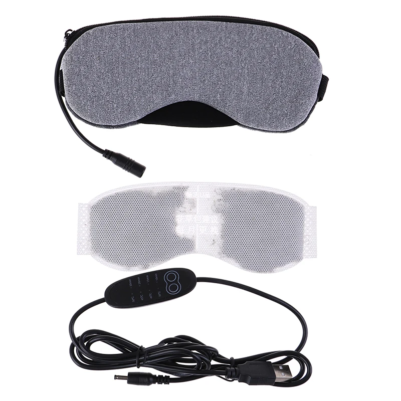 

USB Heating Steam Eyeshade Lavender Eye Mask Eye Massager Fatigue Relief Sleep Travel Eye Shade Mask Anti Dark Circle Eye Patch
