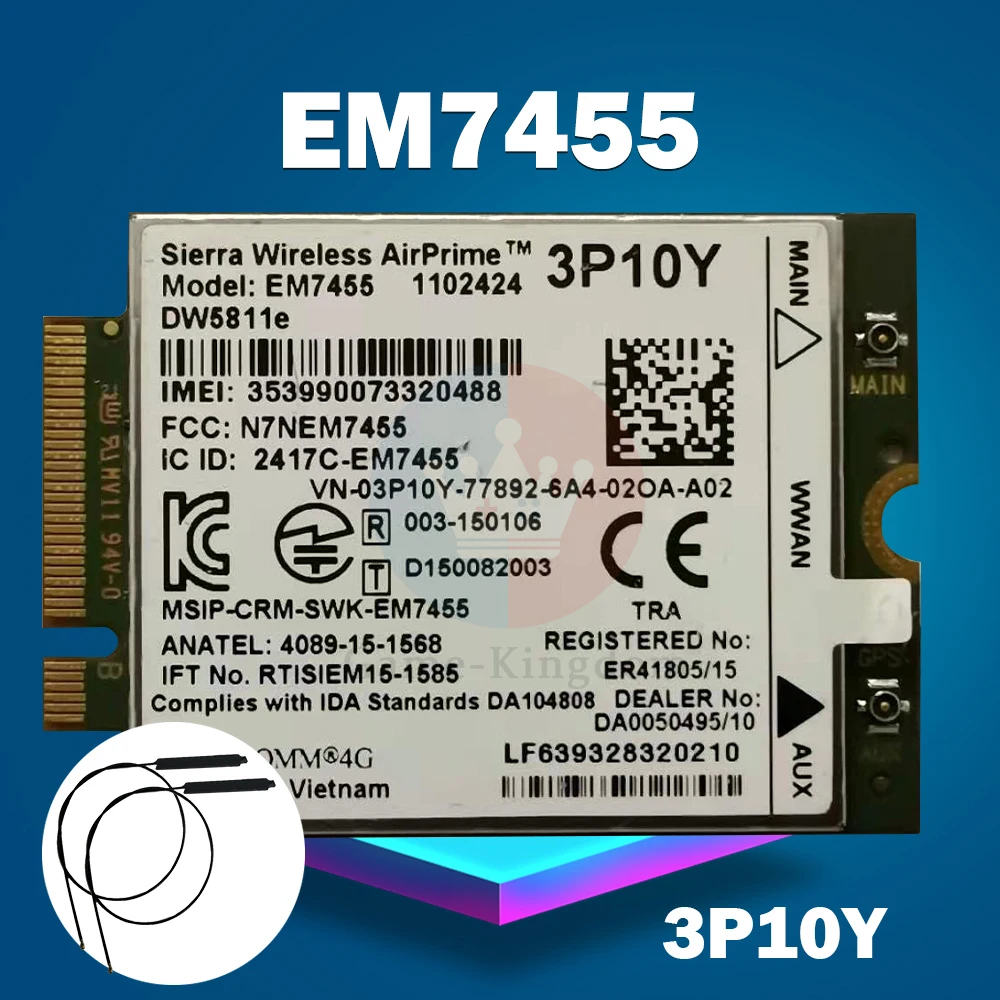 EM7455 DW5811E PN 3P10Y MR7VT FDD/TDD LTE CAT6 4G модуль карта для E7270 E7470 E7370 E5570 E5470 | Компьютеры и офис