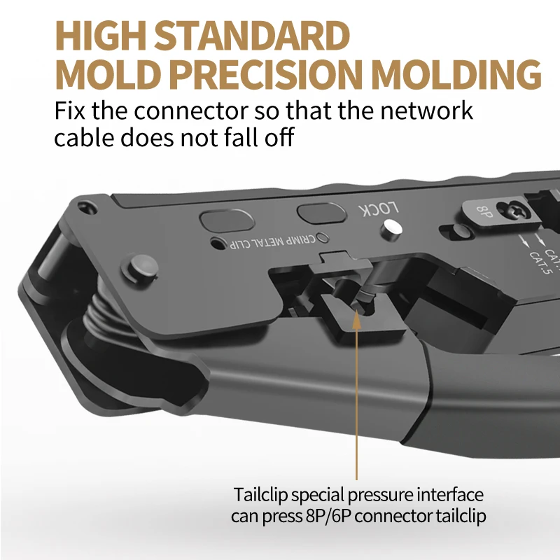 New Cat7/cat8 Rj45 Tail Clipconnector Crimping Pliers Cat5e, Cat6 Cable Clamp Rj11 6p Telephone Line Clamp Pliers Network Tool
New Cat7/cat8 Rj45 Tail Clipconnector Crimping Pliers Cat5e, Cat6 Cable Clamp Rj11 6p Telephone Line Clamp Pliers Network Tool