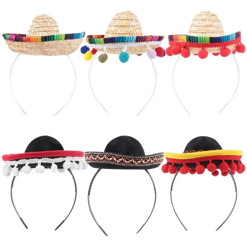 Mexican Hat Hair Hoops Mini Party Creative Performance Props Headdress Sombrero Headbands for Women Men
Mexican Hat Hair Hoops Mini Party Creative Performance Props Headdress Sombrero Headbands for Women Men