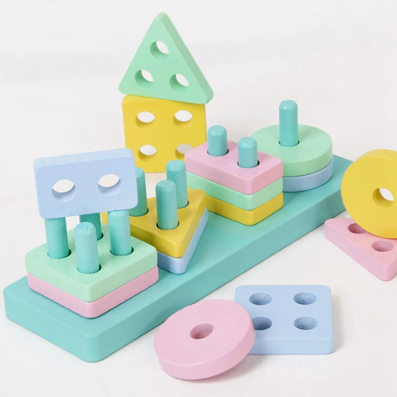 3 Set Kids Wooden Building Blocks Toy Geometric Shape Cognition Match Early Educational Toy, 2 Set A & 1 Set B
3 Set Kids Wooden Building Blocks Toy Geometric Shape Cognition Match Early Educational Toy, 2 Set A & 1 Set B