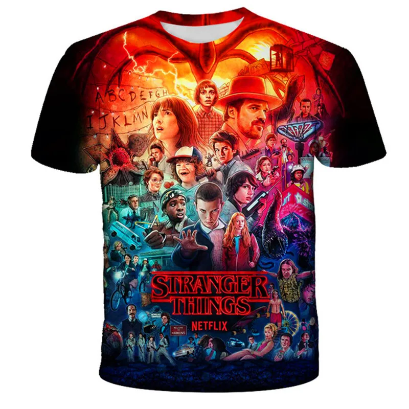 new Stranger Things T Shirt for boys and girls Fashion Tv Series summer T-Shirt Clothing Children Baby White Tops Toddler 4-14Y
new Stranger Things T Shirt for boys and girls Fashion Tv Series summer T-Shirt Clothing Children Baby White Tops Toddler 4-14Y