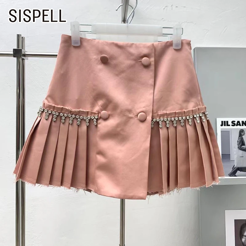 SISPELL Patchwork Diamond Skirts For Female High Waist Slimming Ruched Solid Color Women's Casual Skirt Fashion Summer New 2021
SISPELL Patchwork Diamond Skirts For Female High Waist Slimming Ruched Solid Color Women's Casual Skirt Fashion Summer New 2021