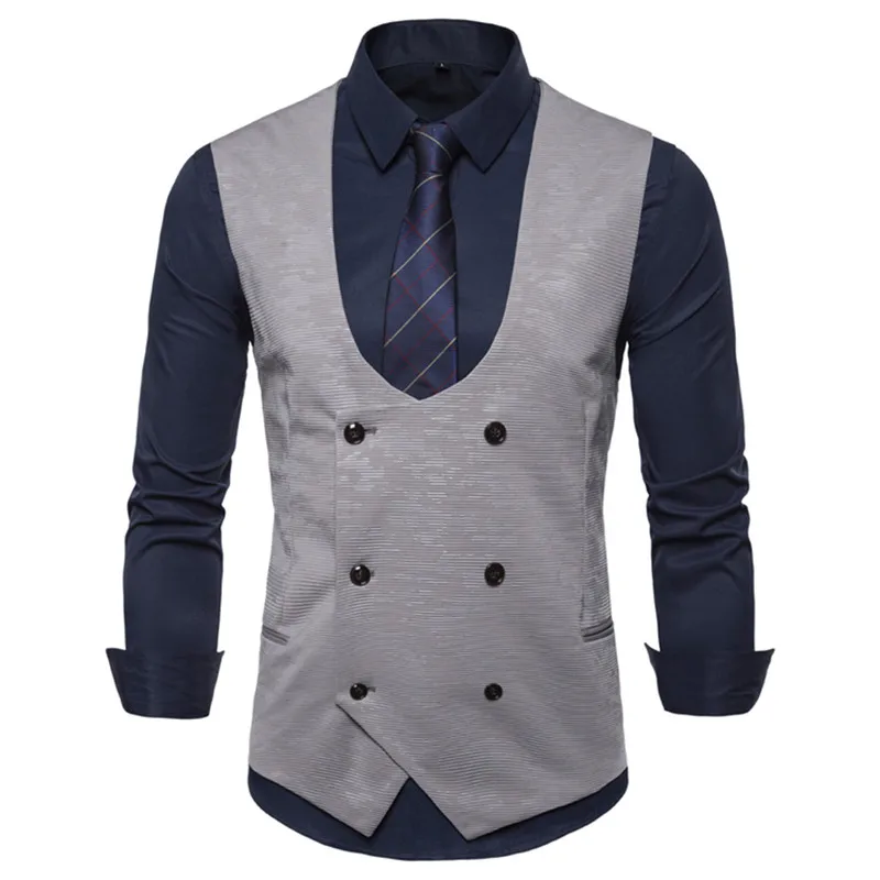 Classic New Men Vest Size S M L XL XXL Black Gray Navy Blue Business Banquet Men U-neck Suit Vest Man
Classic New Men Vest Size S M L XL XXL Black Gray Navy Blue Business Banquet Men U-neck Suit Vest Man