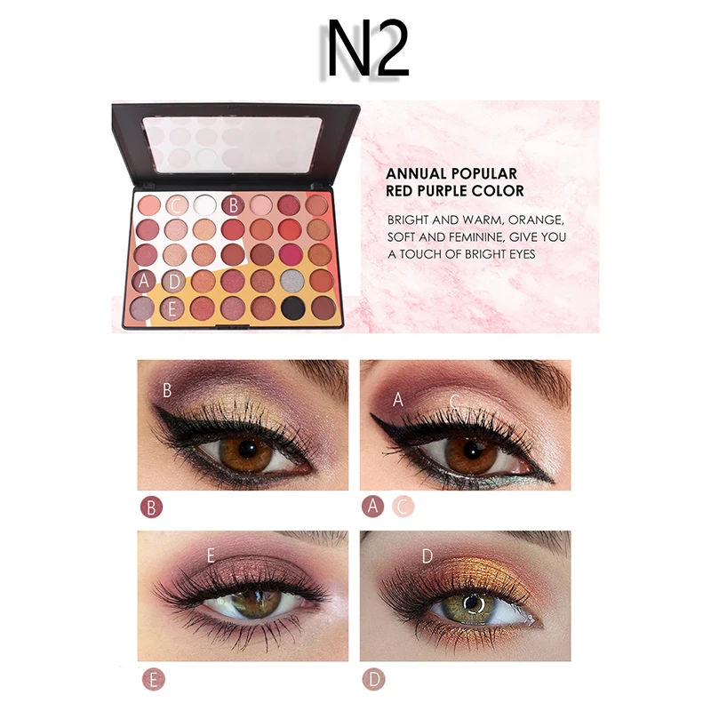 35-Colors Waterproof And Sweatproof Matte Eyeshadow Shimmer Foils Eye Makeup Long Lasting Easy to Wear Eye Shadow Palette
35-Colors Waterproof And Sweatproof Matte Eyeshadow Shimmer Foils Eye Makeup Long Lasting Easy to Wear Eye Shadow Palette