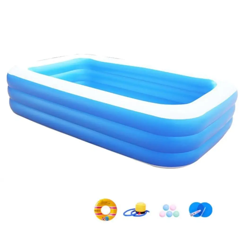 70/83/102'' Inflatable Swimming Pool Tub Deluxe Summer Party Paddle Pool Tub 3 Layers Thicken Kids Toy 
70/83/102'' Inflatable Swimming Pool Tub Deluxe Summer Party Paddle Pool Tub 3 Layers Thicken Kids Toy