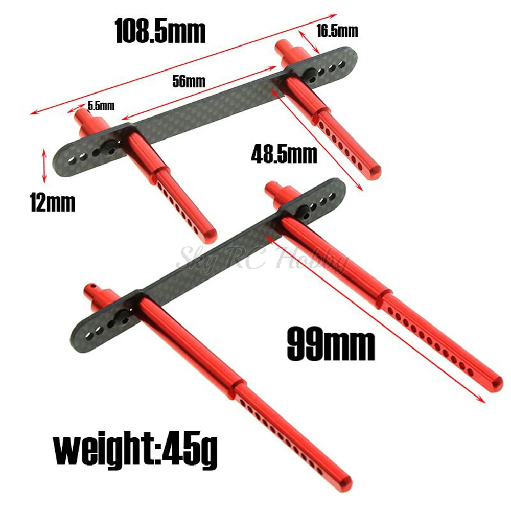 Front and Rear Extended Body Post Set Shell Mount Holder For 1:10 1/10 RC Crawler Car Axial SCX10 II 90046 90047 Parts
Front and Rear Extended Body Post Set Shell Mount Holder For 1:10 1/10 RC Crawler Car Axial SCX10 II 90046 90047 Parts