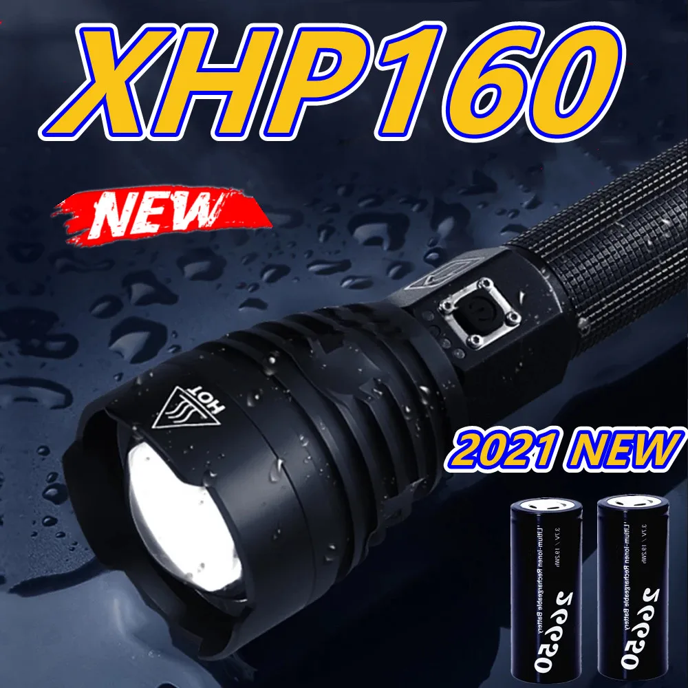 Светодиодный фонарик Power ful XHP160, перезаряжаемый тактический фонарь высокой мощности, водонепроницаемый охотничий фонарь 18650 XHP90
Светодиодный фонарик Power ful XHP160, перезаряжаемый тактический фонарь высокой мощности, водонепроницаемый охотничий фонарь 18650 XHP90