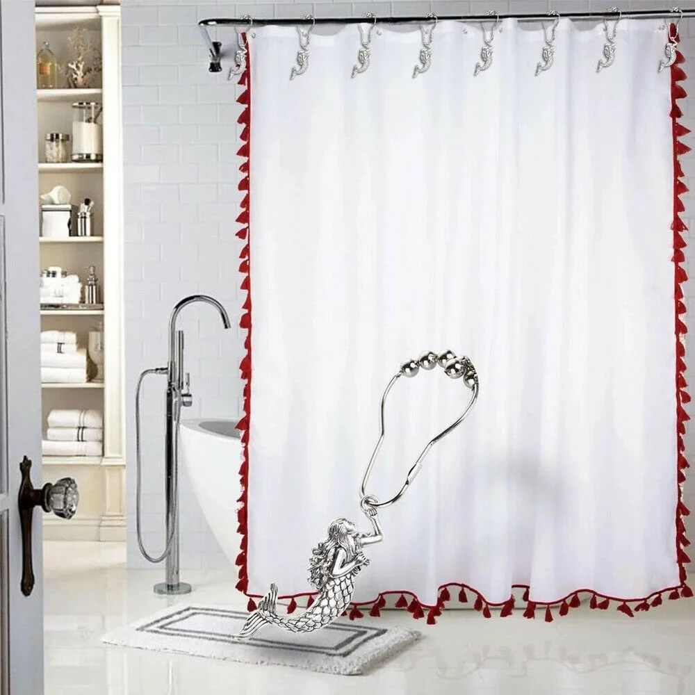 12Pcs Shower Curtain Decorative Mermaid Hooks, Rustproof Decorative Shower Curtain Hooks for Bathroom ,Bedroom Design, Kids Room
12Pcs Shower Curtain Decorative Mermaid Hooks, Rustproof Decorative Shower Curtain Hooks for Bathroom ,Bedroom Design, Kids Room