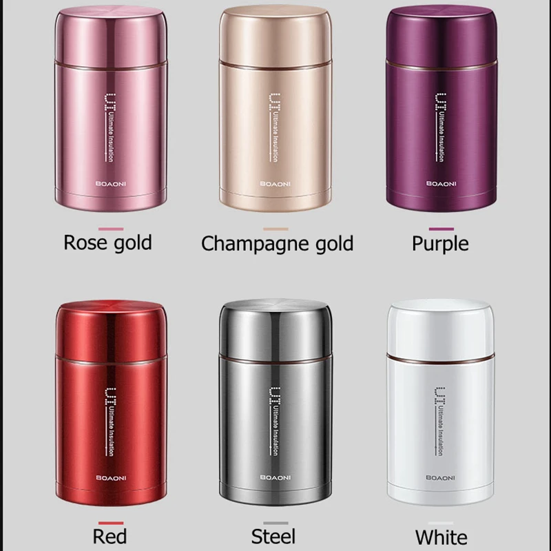 800ml/1000ml Food Thermal Jar Vacuum Insulated Soup Thermos Containers 316 Stainless Steel Lunch Box with Folding Spoon
800ml/1000ml Food Thermal Jar Vacuum Insulated Soup Thermos Containers 316 Stainless Steel Lunch Box with Folding Spoon